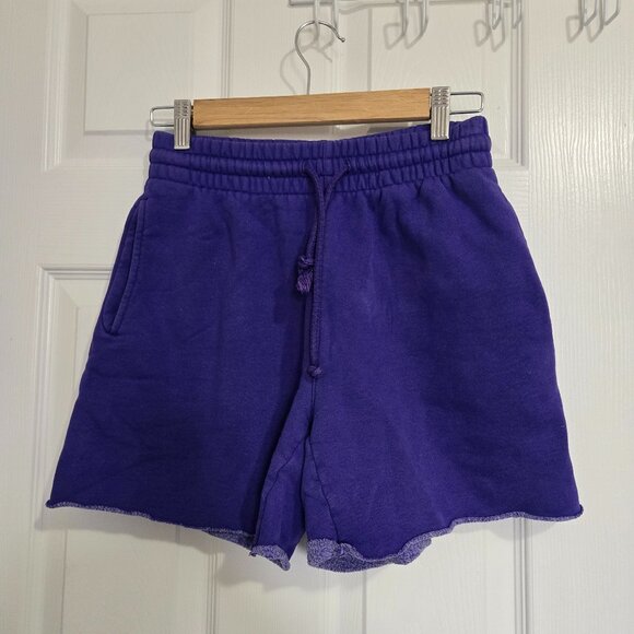 Aritzia TNA cozy Perfect /boyfriend cropped sweater/short set Purple M/XS - Picture 3 of 11